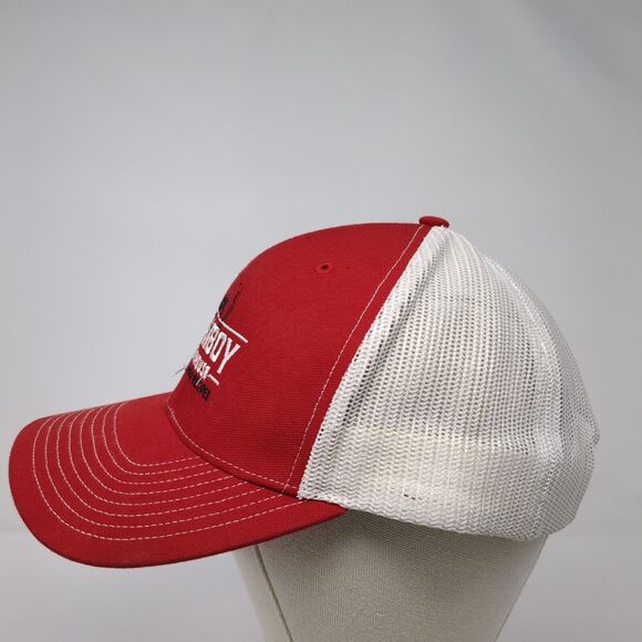 Farmboy Smokehouse Original Farm Recipes Snapback Trucker Hat Red OS Mesh Back - Picture 3 of 9